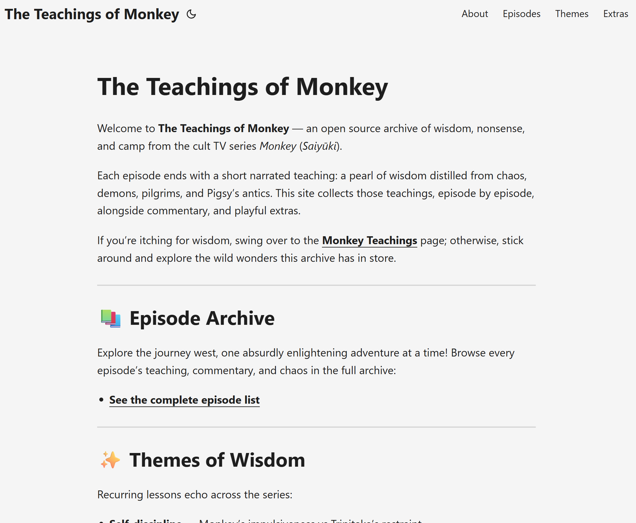 The Teachings of Monkey Site